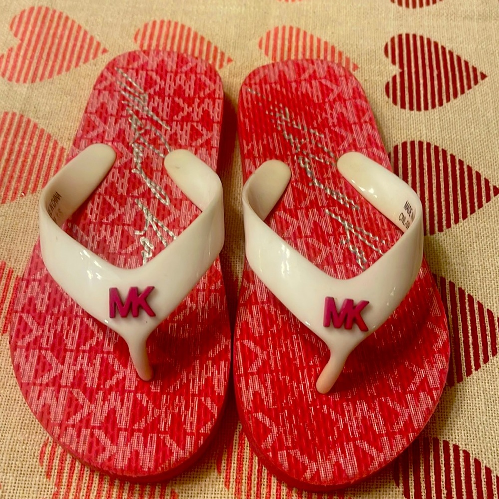 Michael kors girls flip flops size 11/12